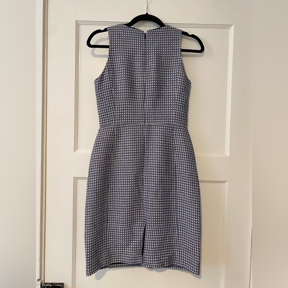 J Crew Suiting Blue Geometric Shift Dress - Picture 2 of 7